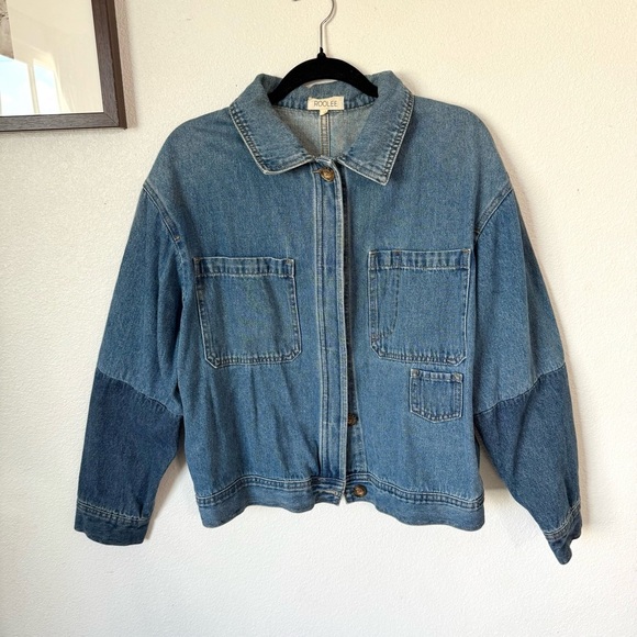 Roolee Jackets & Blazers - Roolee multi-toned denim Jean shacket or chore jacket Size: Large